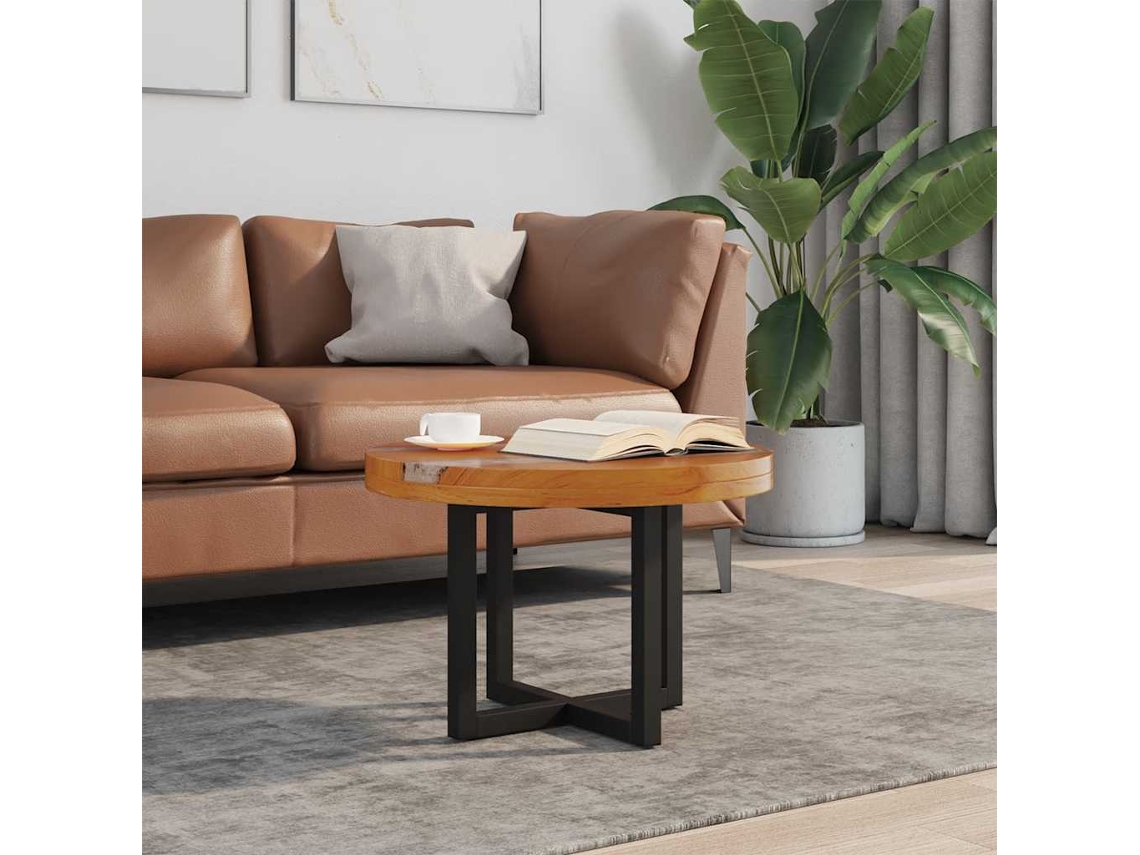Vidaxl Mesa De Centro Em Resina De Teca 60 Cm