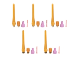 20pcs Consumíveis Para Tocha Tig Qq150: Bicos Cerâmicos, Coletores E Tampas Traseiras 1.6mm