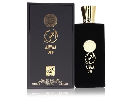Eau De Parfum Ajwaa Oud by Rihanah Spray (Unisex) 3.4 oz (100 ml)