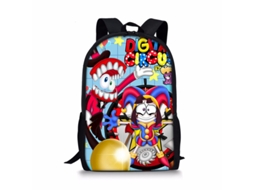 Mochila Magical Numbers Circus Pamni Print, Mochila Grande com Estampa de Desenho Animado para Estudantes, Modelo 22 BRILVIBERA