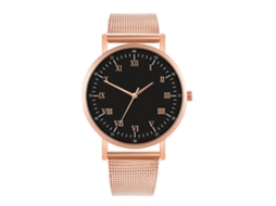 Relógio Moda Casal Pulseira Malha Dial Redondo Quartz Relógio de Pulso