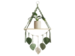 Laxiscreed Prateleira De Macramé Para Plantas E Decoração De Parede Em Verde