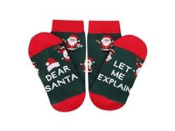 Tripulação Meias Com Feliz Dizeres Querido Papai Noel Hellow Letras De Pensamento Imprimir Feriado Natal Aposentadoria Meias Presente De Natal R