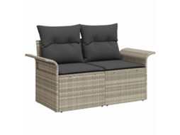 Maison Exclusive - Conjunto De Sofá De Jardim Com Almofada 10 Pcs Cinzento-claro