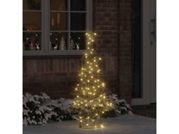 Vidaxl Árvore De Natal 120 Led Branco Quente 150 Cm Vime