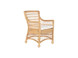 Poltrona de vime com almofada natural 56x63x86cm ALEXANDRA HOUSE