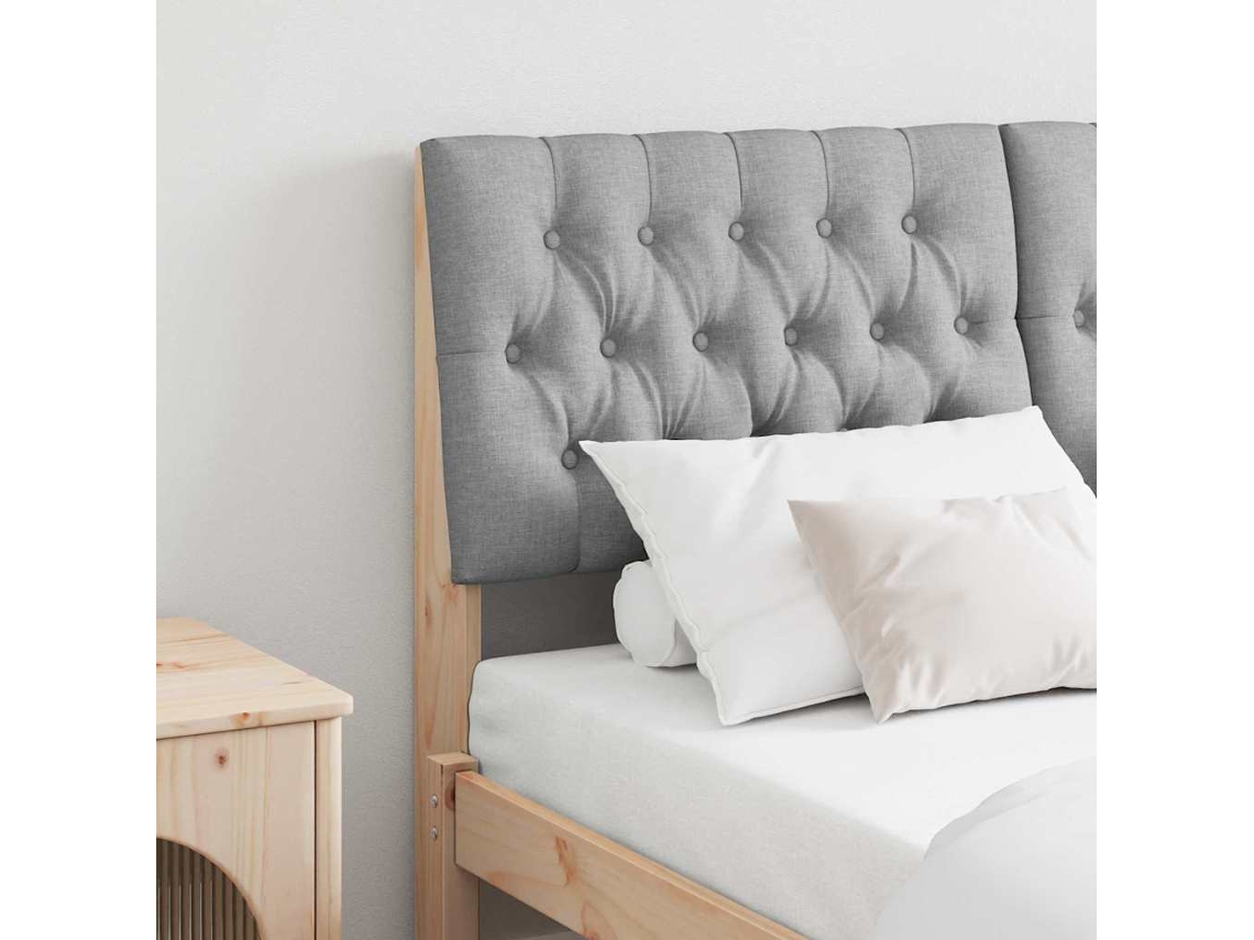 Vidaxl Cabeceira Estofada Cinzento-claro 160 Cm
