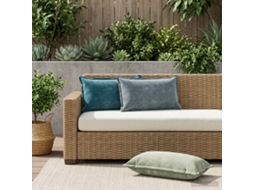 Vidaxl Capa Almofada 2 Unid. Houten Azul-claro 40 X 80 Cm