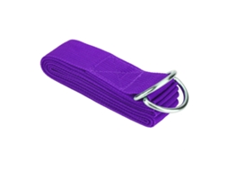 Cinto de yoga ajustável com anel D, para ginástica, exercícios de pernas, esportes, roxo | S/MARCA