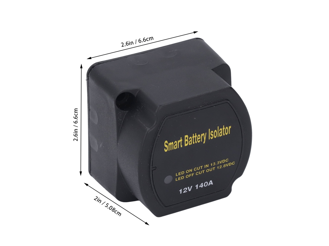 Laxiscreed Isolador De Bateria Dual 12v 140a Com Desligamento Automático Inteligente Para Veículos