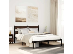 Vidaxl Cama Sem Colchão Com Cabeceira 140x200 Cm Carvalho Castanho