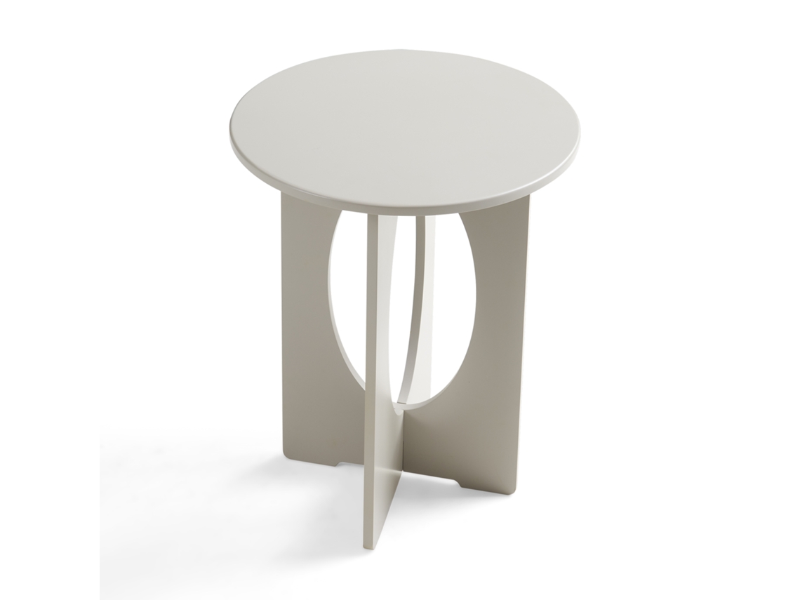Mesa de apoio redonda Podeldsvin 49x40 cm Taupe [EN.CASA]