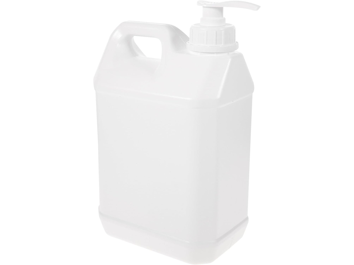 Frasco Com Bomba Dosadora 2, Em Hdpe Branco, Recipiente Recarregável