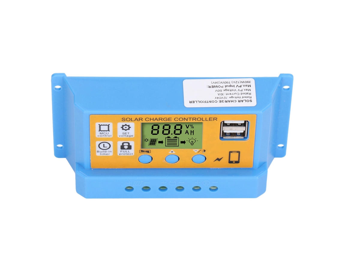 Laxiscreed Controlador Solar Digital Com Display E Ajuste Inteligente Para Painéis Fotovoltaicos