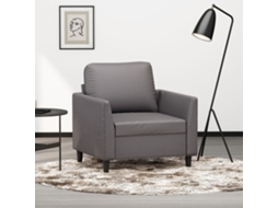 Poltrona De Sala | Cadeira | Poltrona 60 Cm Couro Artificial Cinzento Wsd785686 Lovely Home