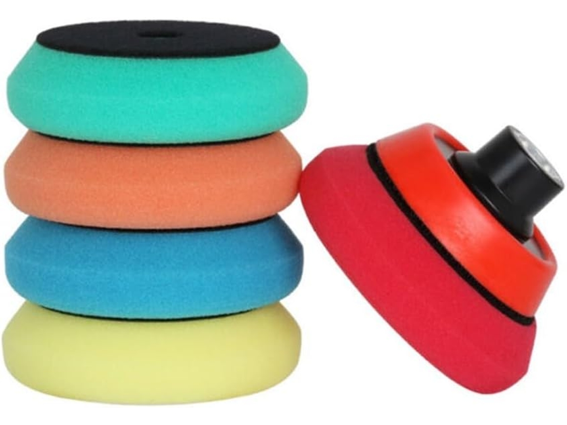 Kit De Polimento Com 6 Peças Espuma 7,6 Cm (3 Polegadas), Ideal Para