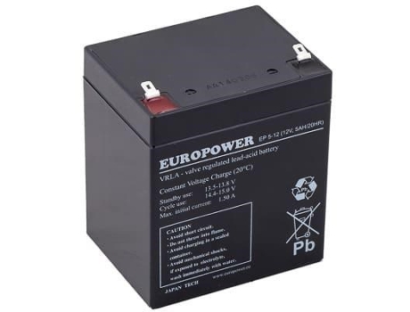 Akumulator Agm Europower Serii Ep 12v 5ah T1 (zywotnosc 6 9 Lat)