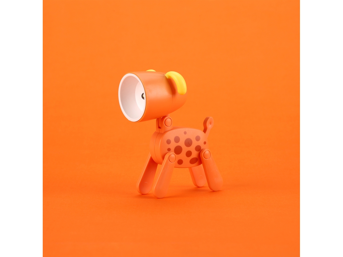 Lâmpada De Mesa Mini Laranja Cachorro Luz Noturna E Decoração