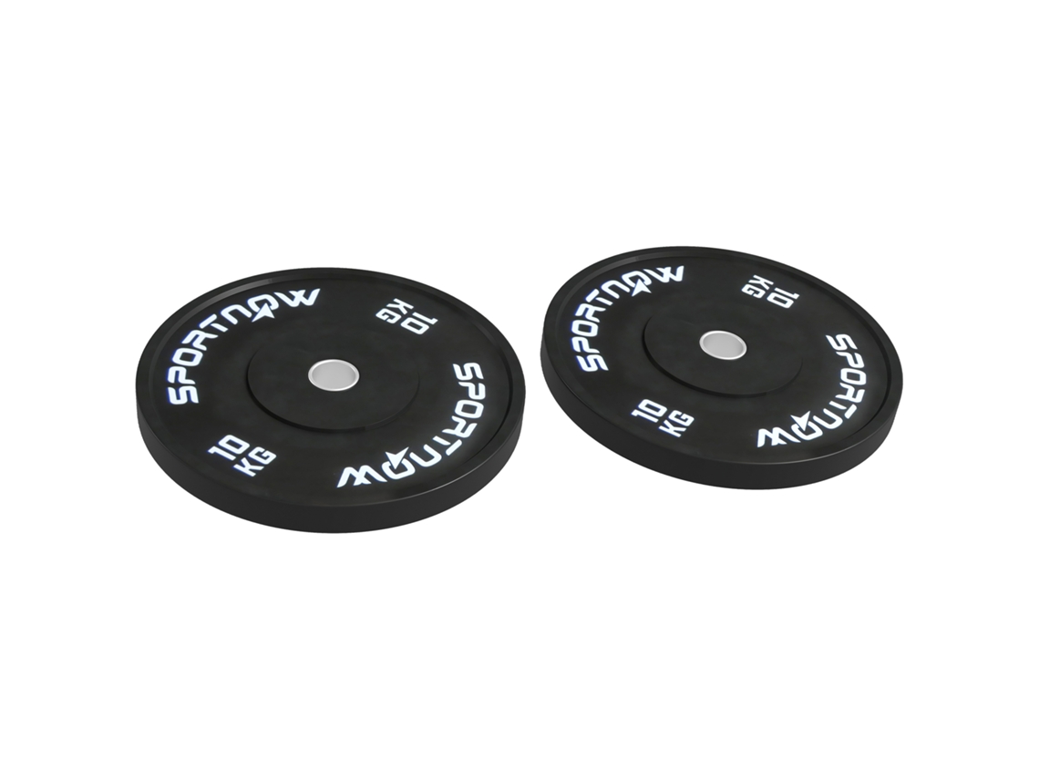 Conjunto Discos Pretos 2 10 Kg 5 Cm Esportivos Barra Halteres Fixação Ø