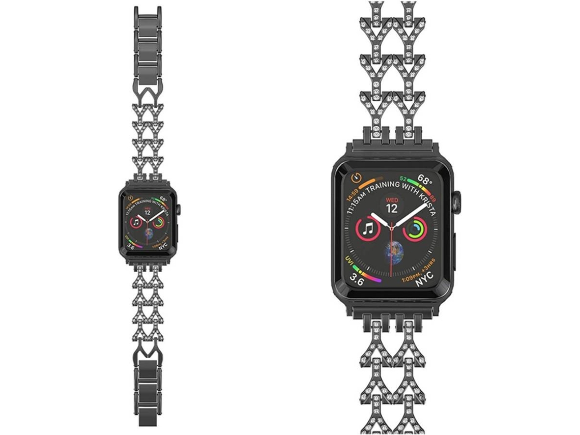Bracelete Apple Watch 42, 44 mm WJS Metal Preto