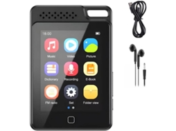 Reprodutor de MP3 e MP4 com Bluetooth 5.0, tela de 5 polegadas, design em metal, 2,4 cores totalmente sensíveis ao toque, rádio Hi-Fi.