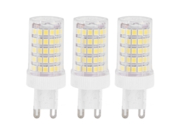 Conjunto de 3 Lâmpadas Led G9 2835 de 10w e 1000lm com Ângulo de 360° e Revestimento Cerâmico para CHABERLU