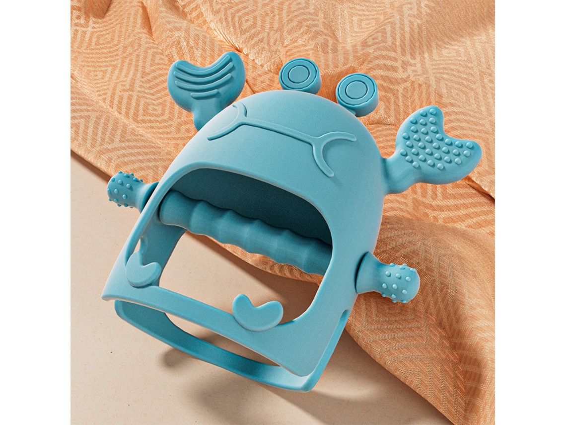 Mordedor para Bebés, Fabricado em Silicone Seguro, Adequado para Bebés Dos 0 Aos 6 Meses Azul HEXINYIGJLY