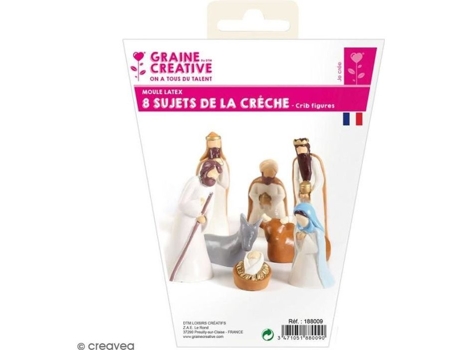 Molde De Látex Para Peças Fundidas Presépios 2,5 A 6,5 Cm 8 Peças Sementes Criativas Graines Creatives