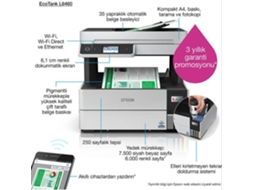 Impressora Multifuncional Epson Ecotank L6460 Jato De Tinta Cor Wi Fi 3 Em 1