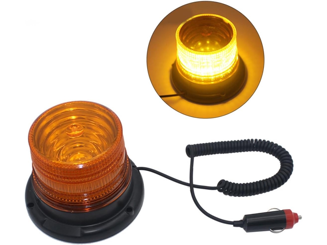 Gleavi 12-luzes De Emergência Led Para Veículos 12v, Base Magnética Para Luzes De Advertência Automotivas