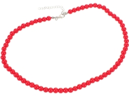 Colar Gargantilha Feminino Com 6 Peças De Contas De Cristal Vermelho, Estilo Étnico Vintage.