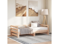 Vidaxl Sofá cama de Puxar 2x Cm Pinho Maciço (90x200)