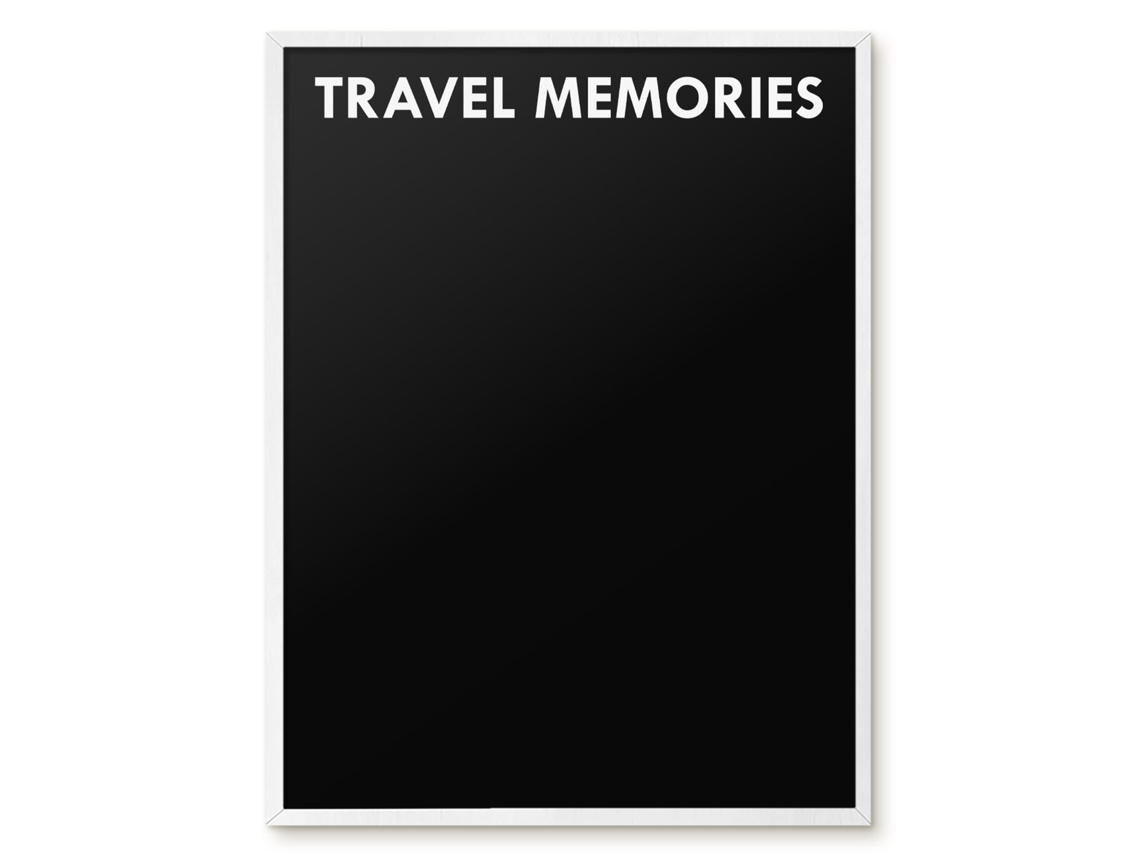 Quadro de vidro magnético para recordações de viagem para o hall Espelharte (60x80 cm)
