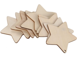 Lote De 10 Pingentes Simples Em Forma De Étoile Com Trou (10 Cm)