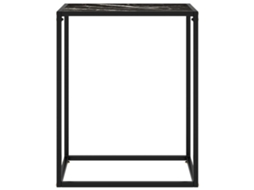 Mesa Consola 60x35x75 Cm Vidro Temperado Preto MAISON EXCLUSIVE