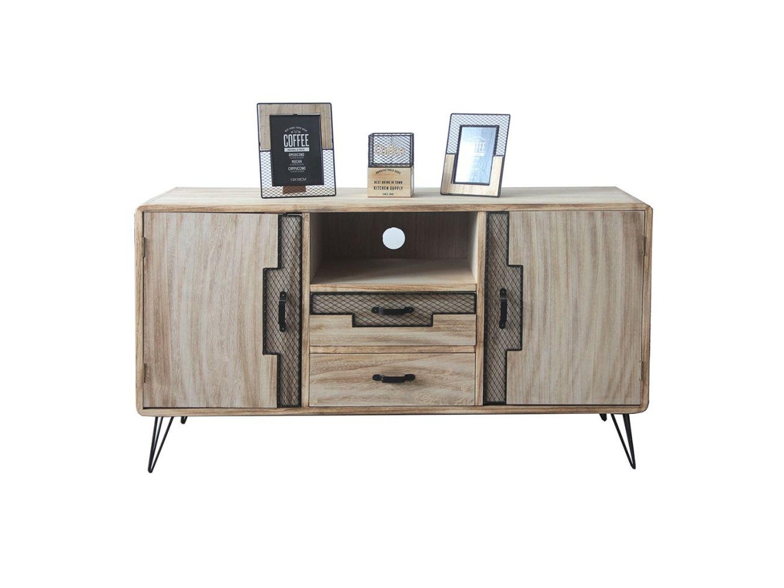 Aparador Dkd Home Decor Metal Madeira de Paulónia 120 X 41 X 65 Cm