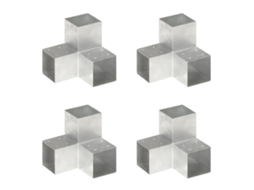 Vidaxl Bases P/ Poste Em Forma De Y 4 Pcs 101x101 Mm Metal Galvanizado
