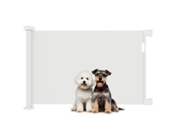 Portão Retrátil Cães 142x10x87 Cm Interruptor Segurança Branco