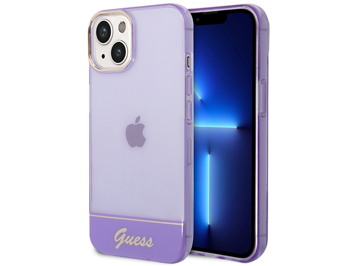 Guess Case Hardcase Para Iphone 14 Plus 6,7 15 Plus 6,7 Capa Translúcida