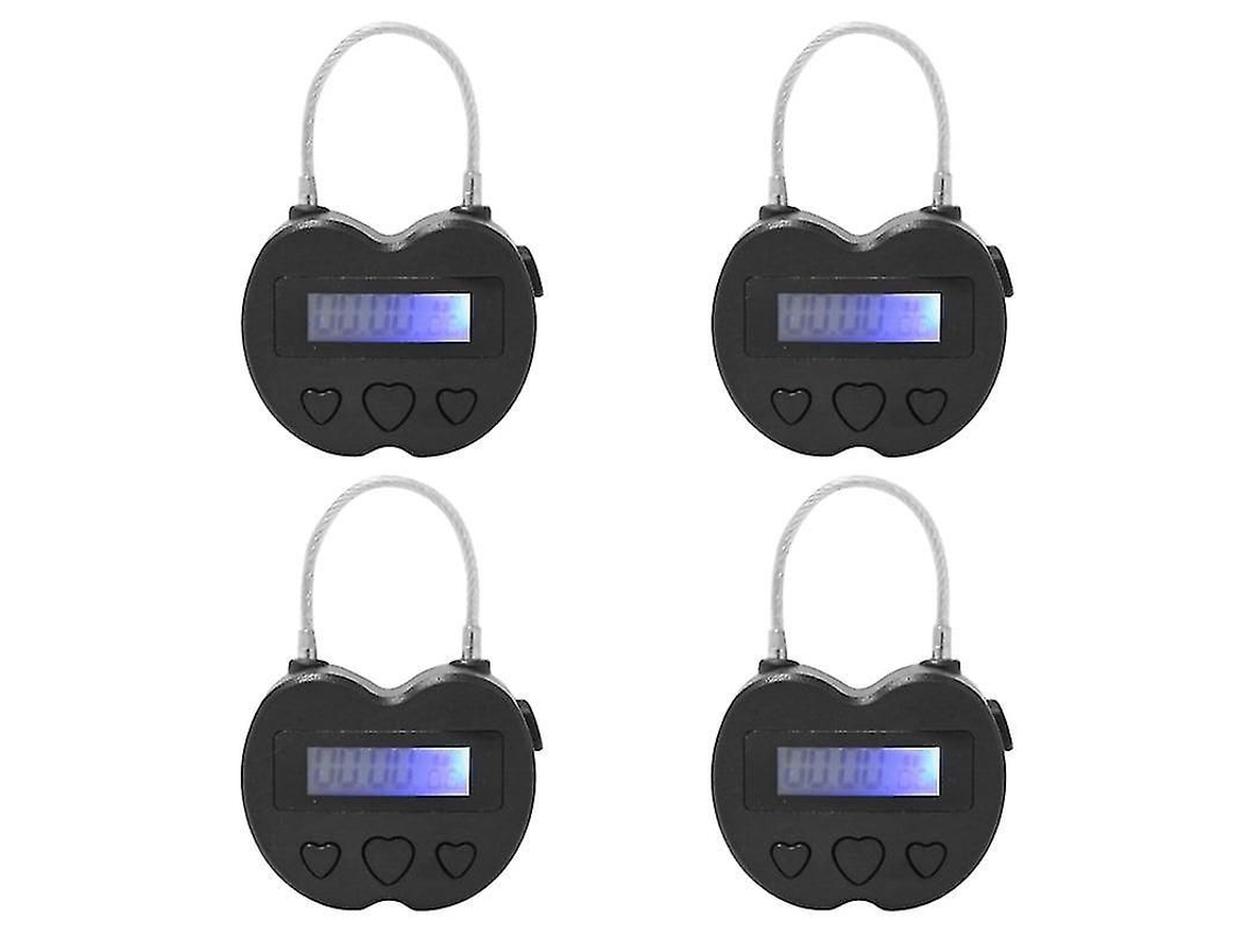 4x Cadeado Inteligente Com Display Lcd, Multifuncional Para Viagem