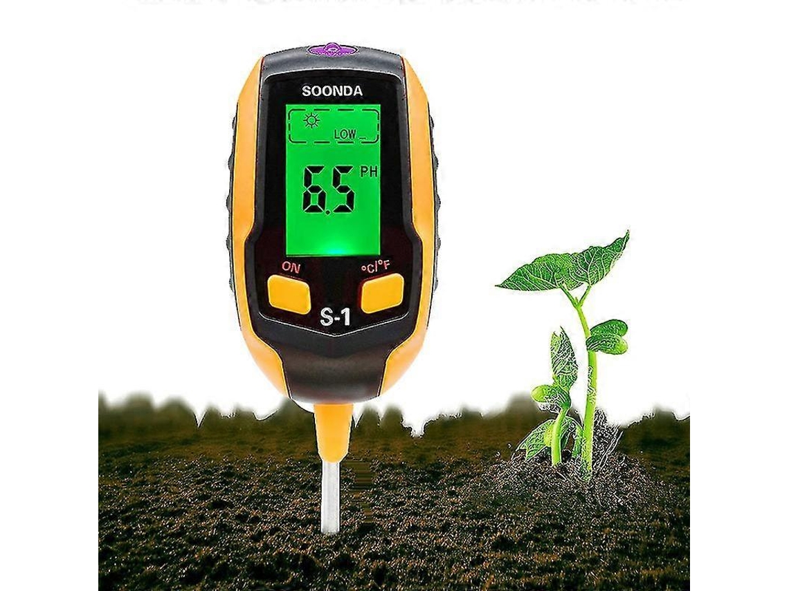 Medidor De Ph Do Solo 4 Em 1, Testador Solo, Termômetro Digital Para Plantas, Teste Umidade Vasos, Jardim E Gramado. Aquaforge