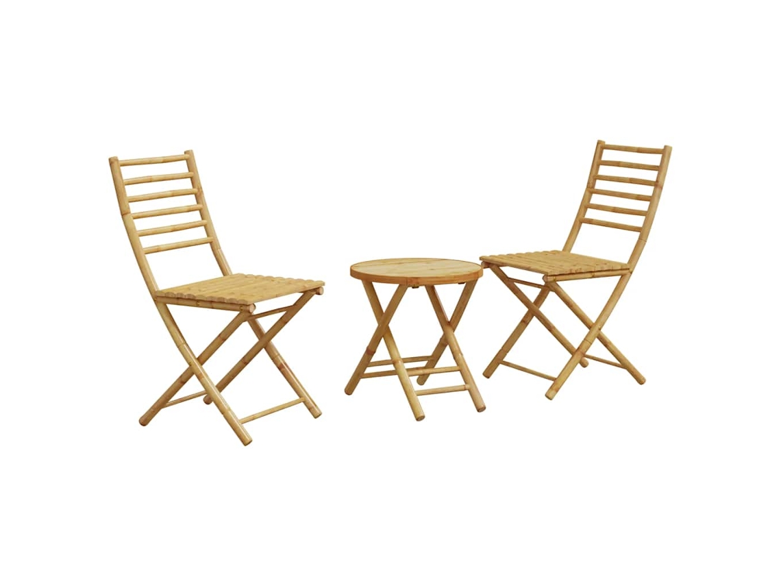 Maison Exclusive - 3 Pcs Conjunto De Bistrô Em Bambu