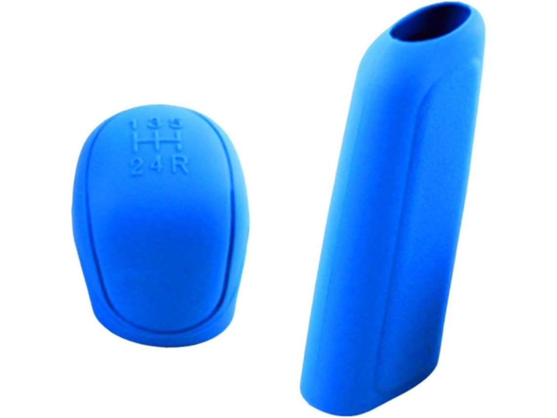 Conjunto De Proteção Em Silicone Azul Para Manopla De Câmbio.