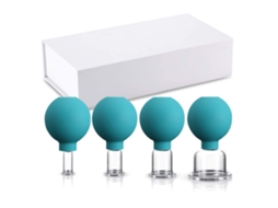 Copos com Bola de Sucção [4 Peças] Conjunto de Copos de Alta Qualidade Feitos de Vidro Real para Todas As Partes Do Corpo Ventosas Contra-JEDBESETZT