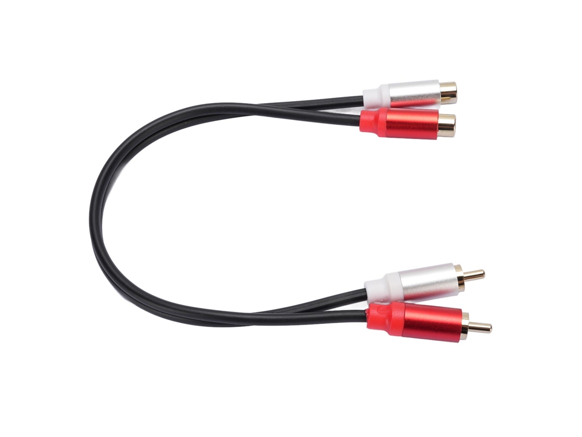 Cabo De Extensão De Áudio Estéreo Com Conector Dourado 30cm