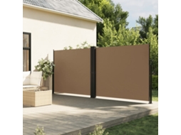 Vidaxl Toldo Lateral Retrátil 160x1200 Cm Cinzento-acastanhado
