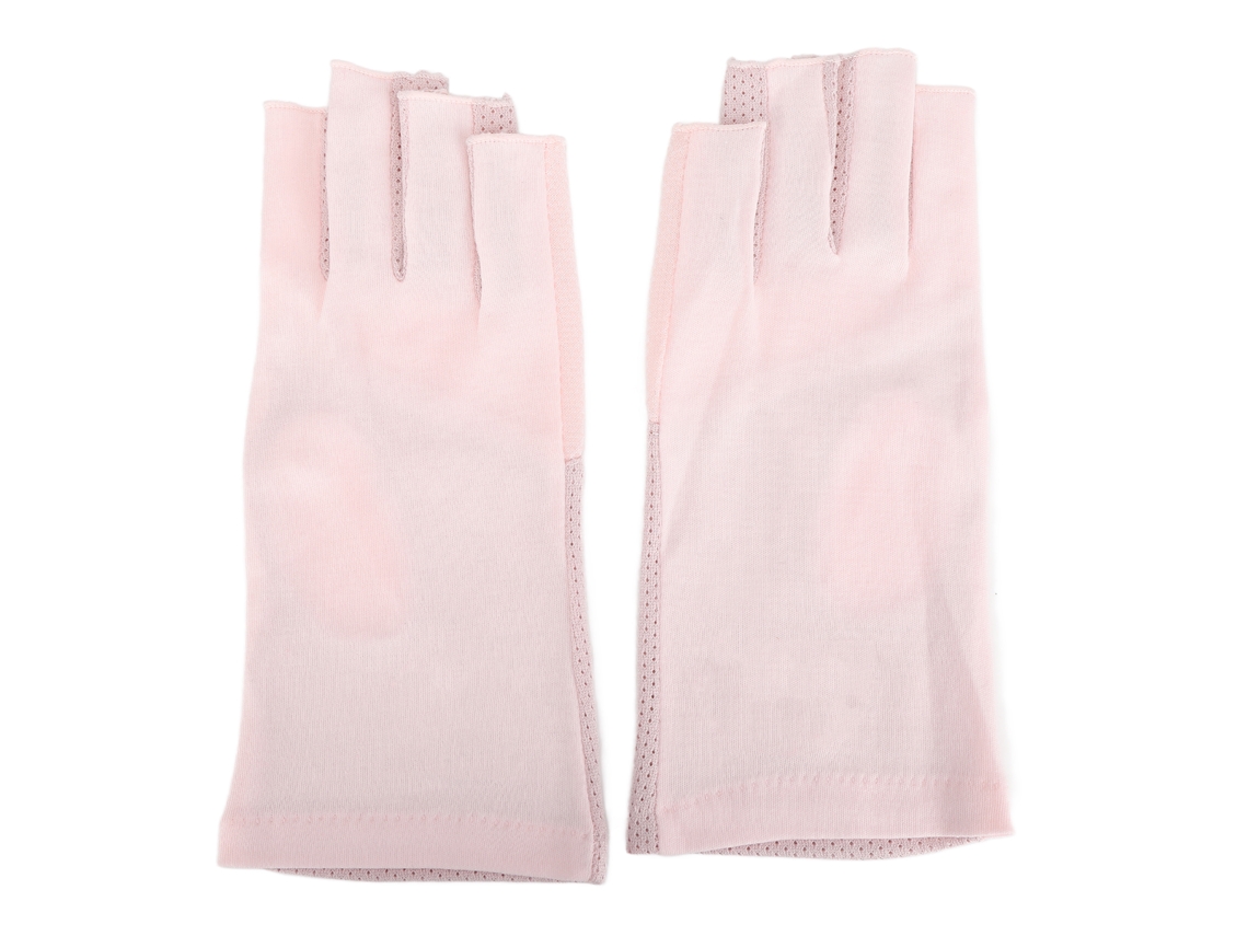 Luvas Anti-uv Para Manicure Com Proteção Solar Meia Dedo Cuidado Com A Pele Rosa