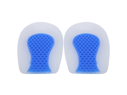 Palmilhas de silicone em formato de favo de mel com absorção de impacto e aumento de altura invisíveis.
