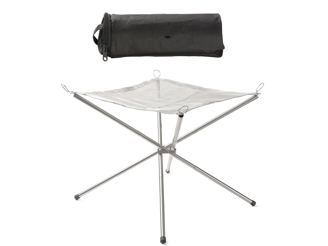 Braceiro de Aço Inoxidável Portátil para Camping e Bbq
