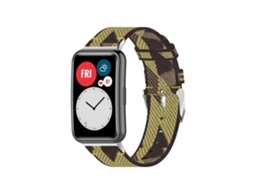 Bracelete de Smartwatch para Huawei Watch Fit Edição Especial Trançada de Nylon (Amarelo)